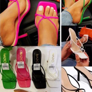 Minimalist Open-Toe High Heels – Modern Street Style