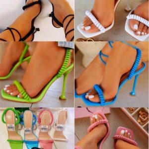 Minimalist Open-Toe High Heels – Modern Street Style